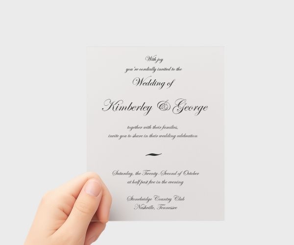 acrylic invitation printing